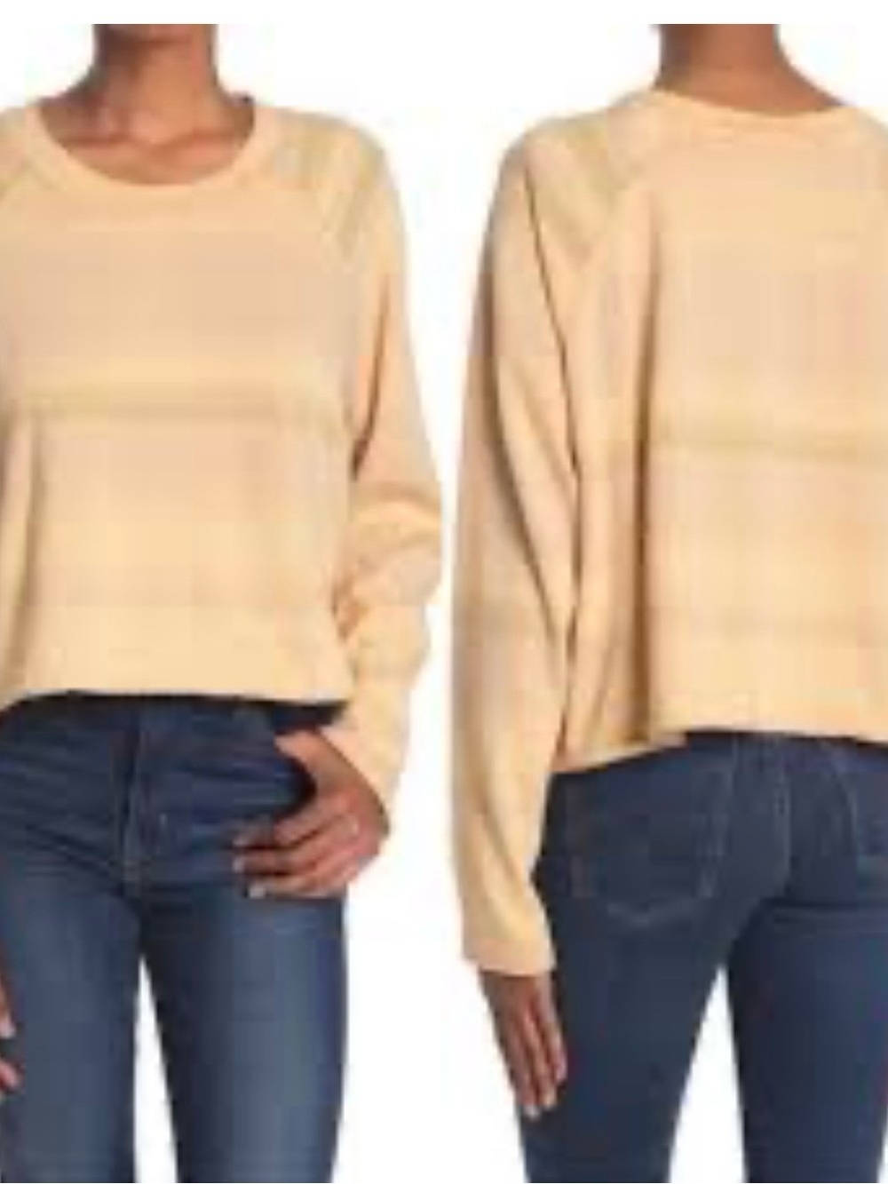 We The Free Cream Scoopneck Boxy Pullover
